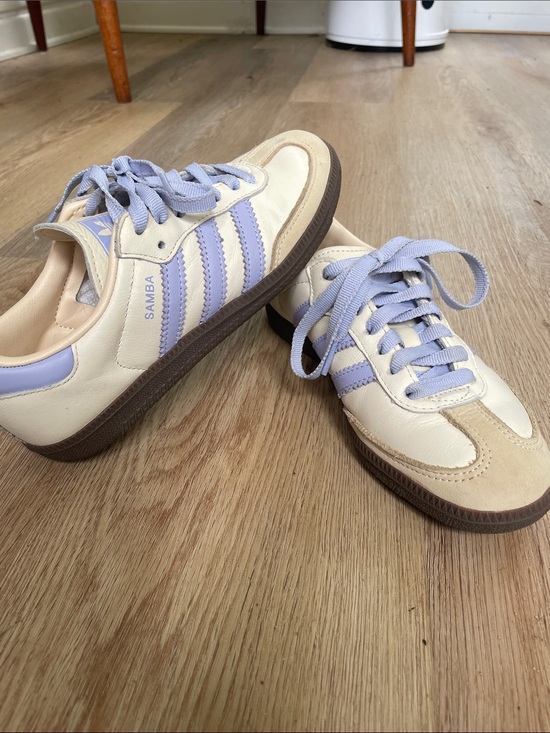 adidas Shoes - adidas Samba Low-Top Sneakers in Cream and Lavender
